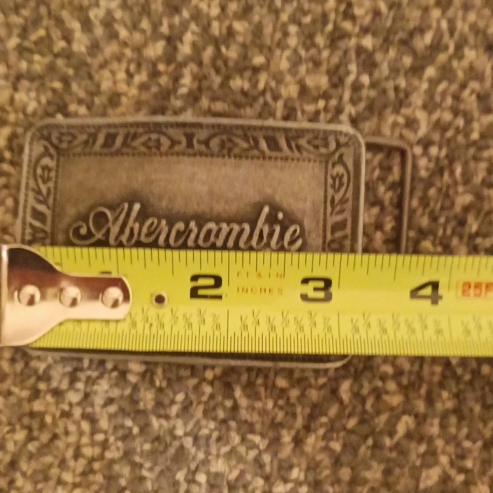 Abercrombie & Fitch men's pewter color metal belt buckle